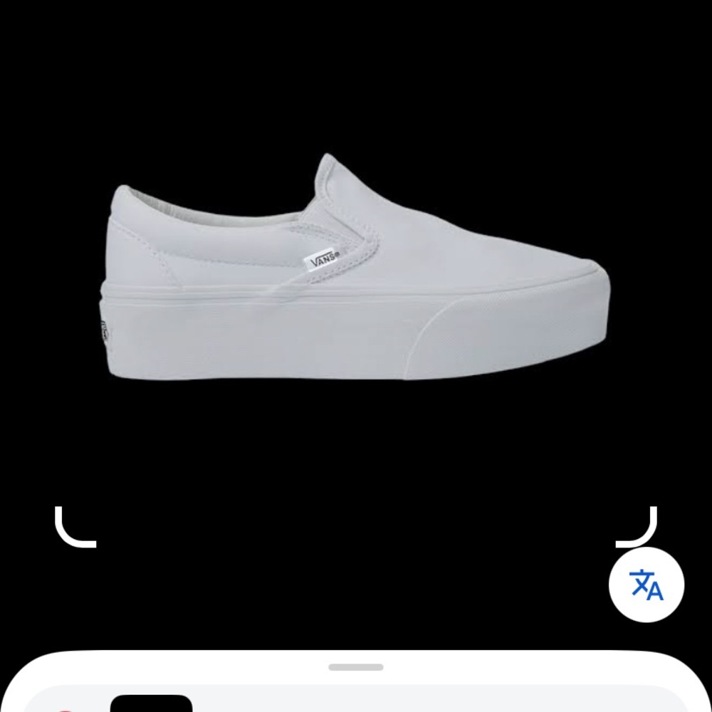 Vans Classic White Platform Slip-Ons